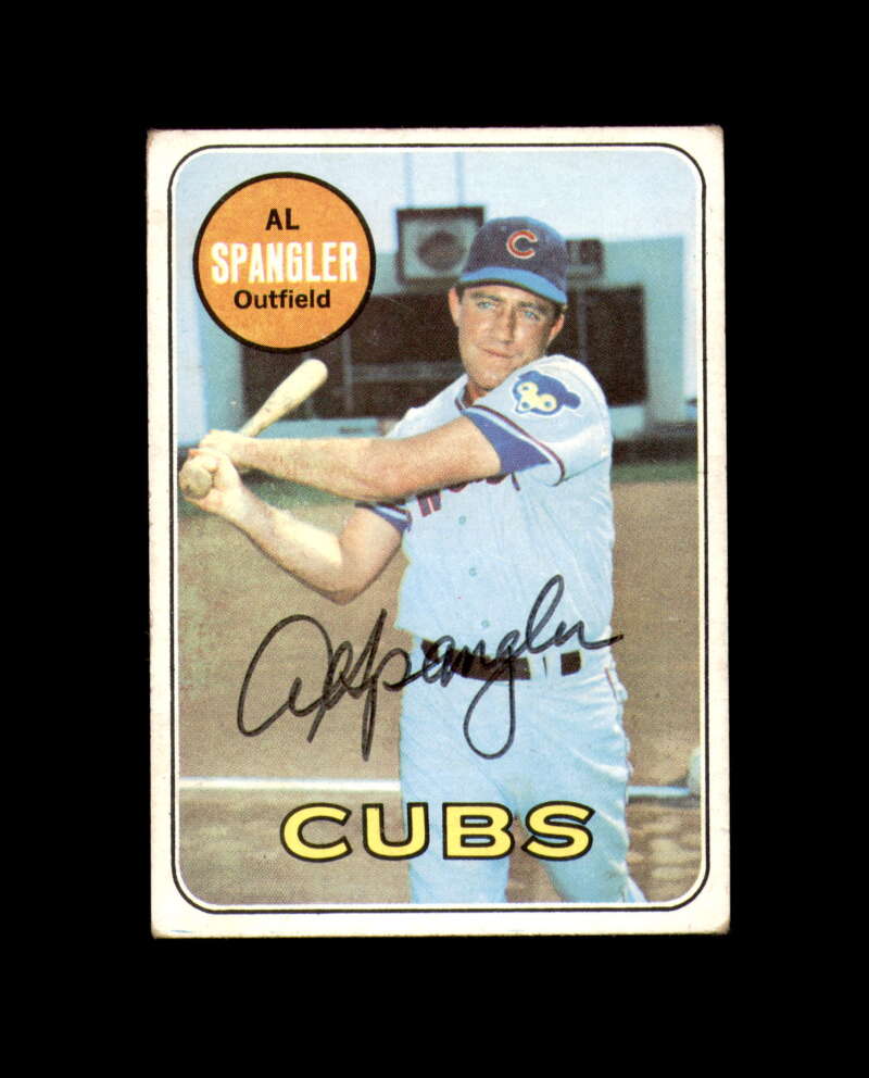 Al Spangler Signed 1969 Topps Chicago Cubs Autograph