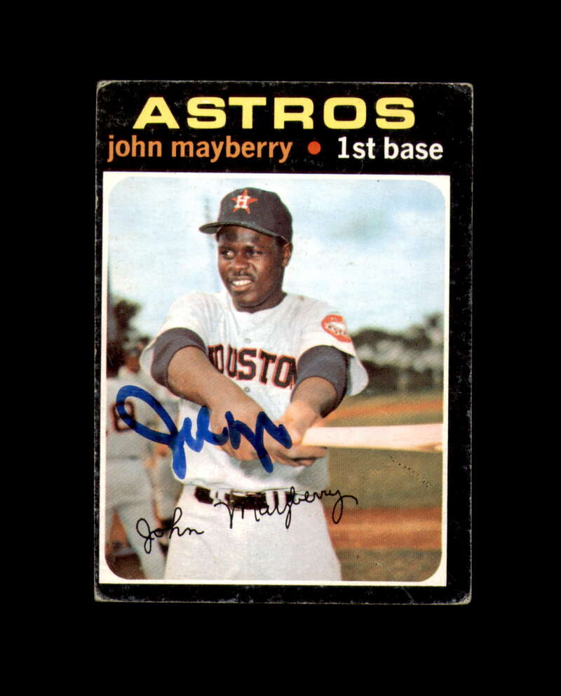 John Mayberry Signed 1970 Topps Houston Astros Autograph