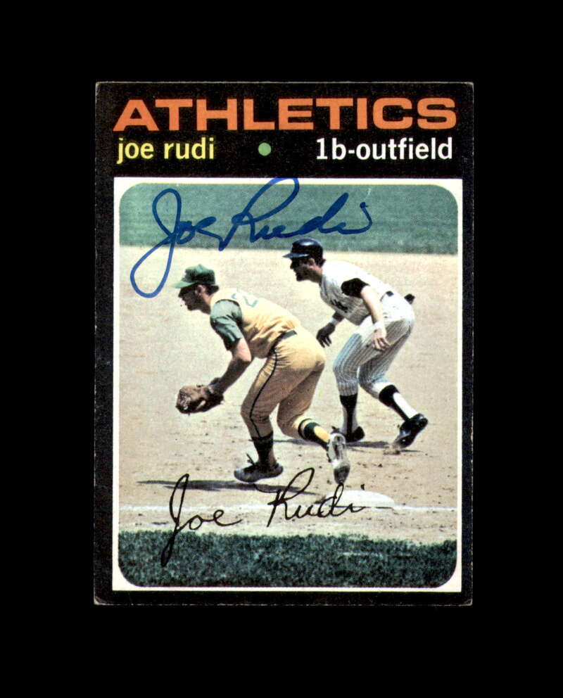 Joe Rudi Signed 1970 Topps Oakland Athletics Autograph