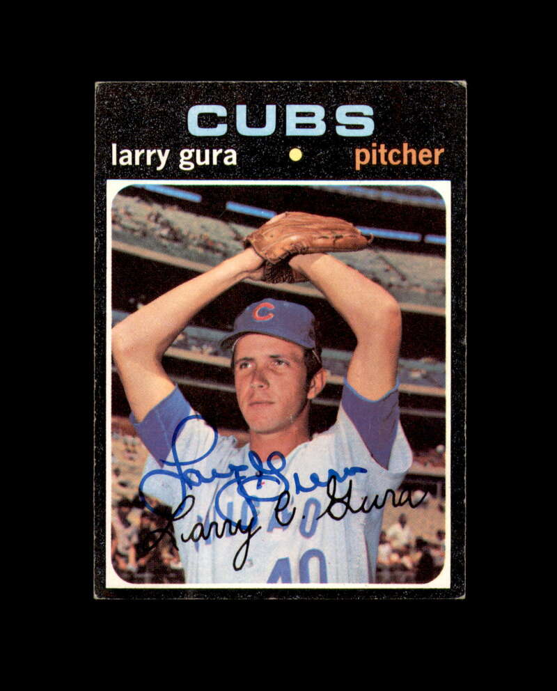Larry Gura Signed 1970 Topps Chicago Cubs Autograph