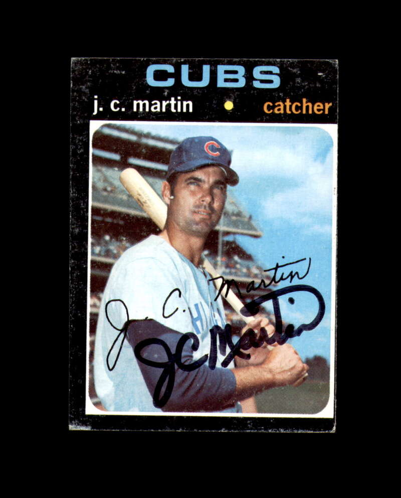 J.C. Martin Signed 1970 Topps Chicago Cubs Autograph