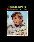 Ken Hawk Harrelson Signed 1970 Topps Cleveland Autograph