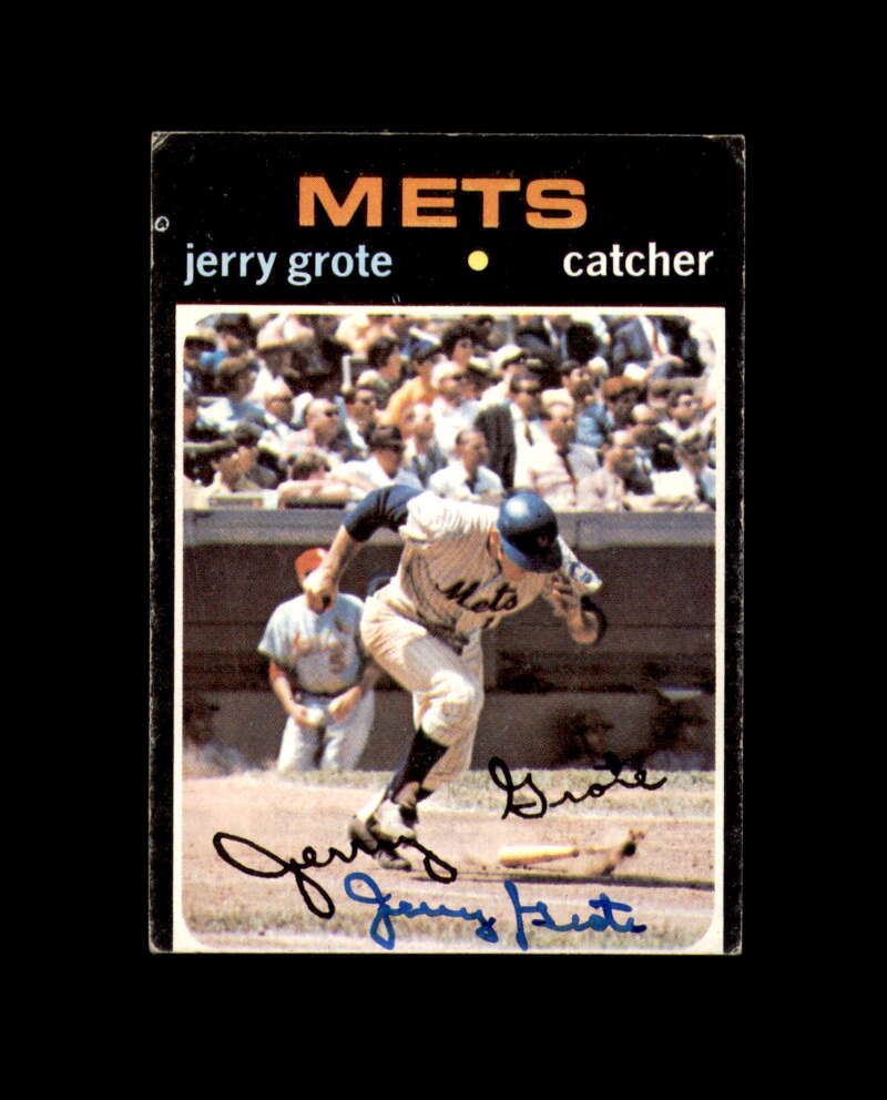 Jerry Grote Signed 1970 Topps New York Mets Autograph