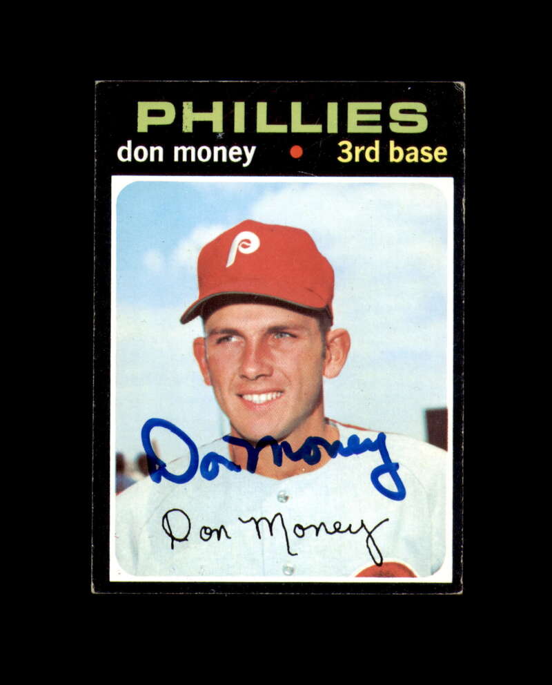 Don Money Signed 1970 Topps Philadelphia Phillies Autograph