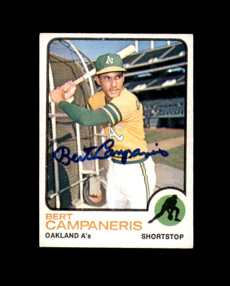 Bert Campaneris Signed 1973 Topps Oakland Athletics Autograph