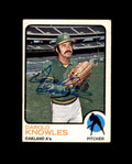 Darold Knowles Signed 1973 Topps Oakland Athletics Autograph