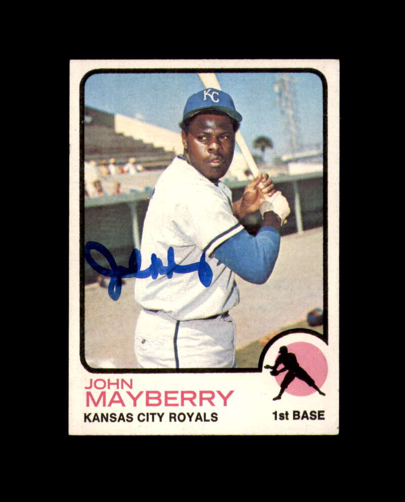 John Mayberry Signed 1973 Topps Kansas City Royals Autograph