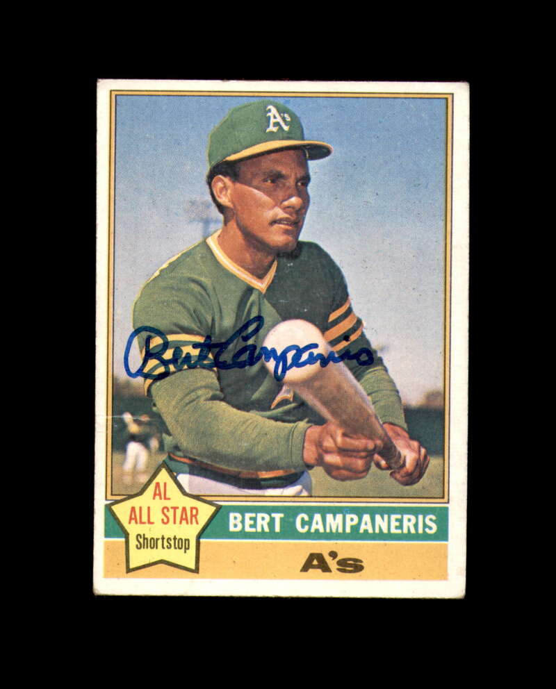 Bert Campaneris Signed 1976 Topps Oakland Athletics Autograph