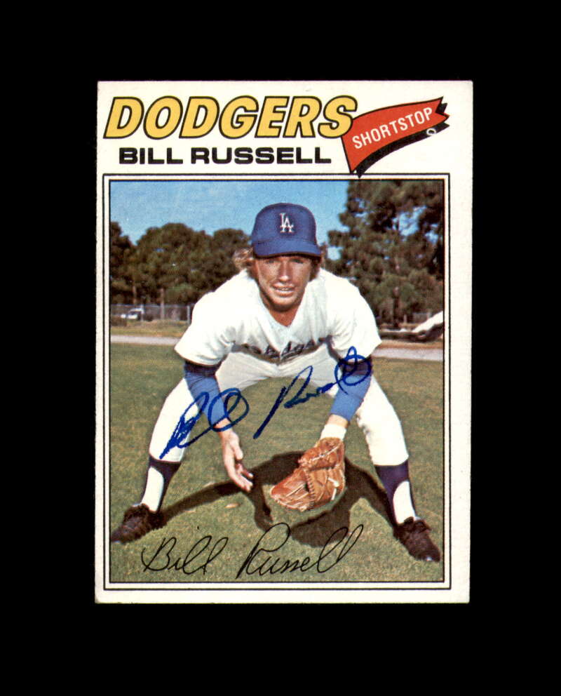 Bill Russell Signed 1977 Topps Los Angeles Dodgers Autograph