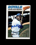 John Mayberry Signed 1977 Topps Kansas City Royals Autograph
