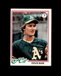 Doug Bair Signed 1978 Topps Oakland Athletics Autograph