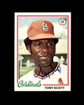 Tony Scott Signed 1978 Topps St. Louis Cardinals Autograph