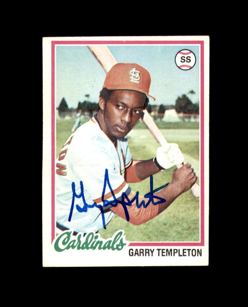 Garry Templeton Signed 1978 Topps St. Louis Cardinals Autograph