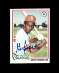 Garry Templeton Signed 1978 Topps St. Louis Cardinals Autograph