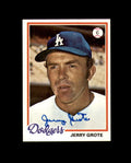 Jerry Grote Signed 1978 Topps Los Angeles Dodgers Autograph