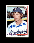Bill Russell Signed 1978 Topps Los Angeles Dodgers Autograph