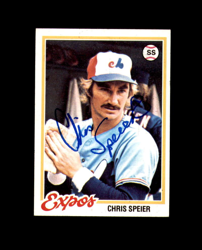 Chris Speier Signed 1978 Topps Montreal Expos Autograph