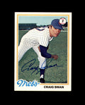 Craig Swan Signed 1978 Topps New York Mets Autograph
