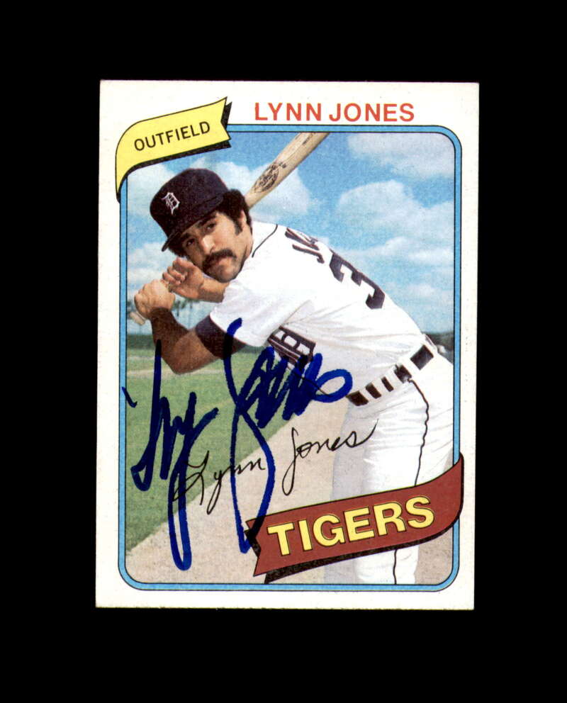 Lynn Jones Signed 1980 Topps Detroit Tigers Autograph
