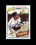 Ron LeFlore Signed 1980 Topps Detroit Tigers Autograph