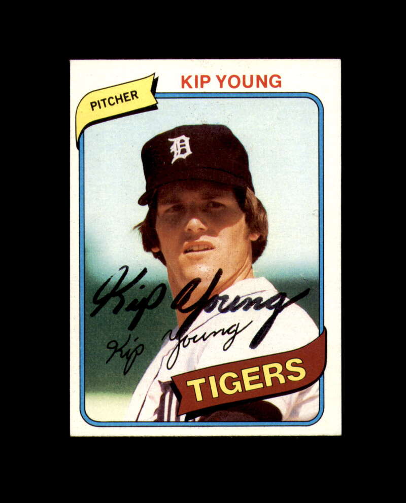 Kip Young Signed 1980 Topps Detroit Tigers Autograph