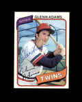 Glenn Adams Signed 1980 Topps Minnesota Twins Autograph