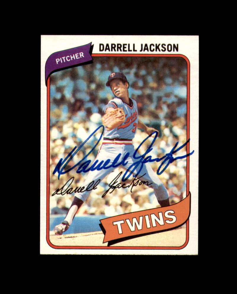 Darrell Jackson Signed 1980 Topps Minnesota Twins Autograph