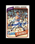 Darrell Jackson Signed 1980 Topps Minnesota Twins Autograph