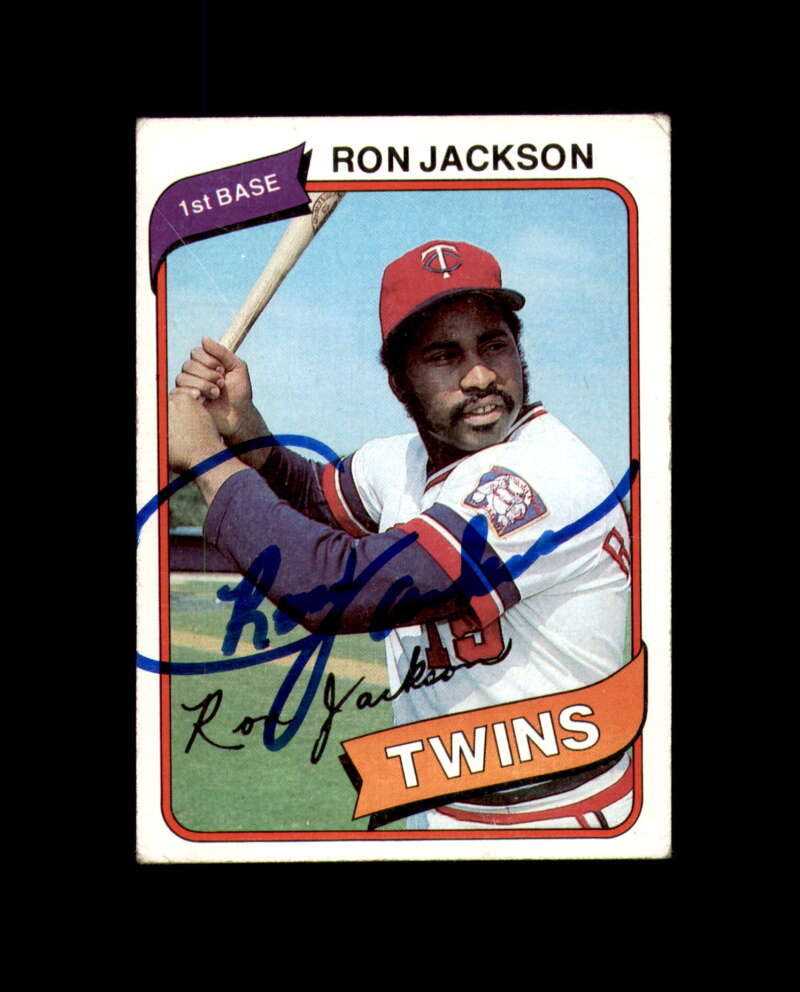 Ron Jackson Signed 1980 Topps Minnesota Twins Autograph