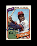 Ron Jackson Signed 1980 Topps Minnesota Twins Autographed