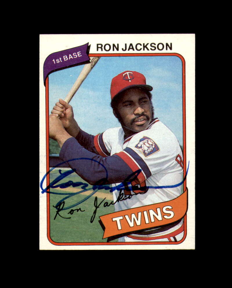 Ron Jackson Signed 1980 Topps Minnesota Twins Autographed