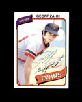 Geoff Zahn Signed 1980 Topps Minnesota Twins Autograph