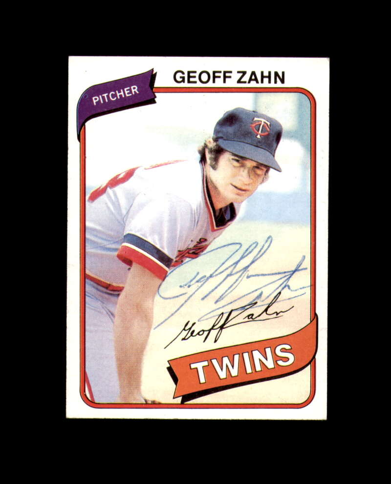 Geoff Zahn Signed 1980 Topps Minnesota Twins Autograph