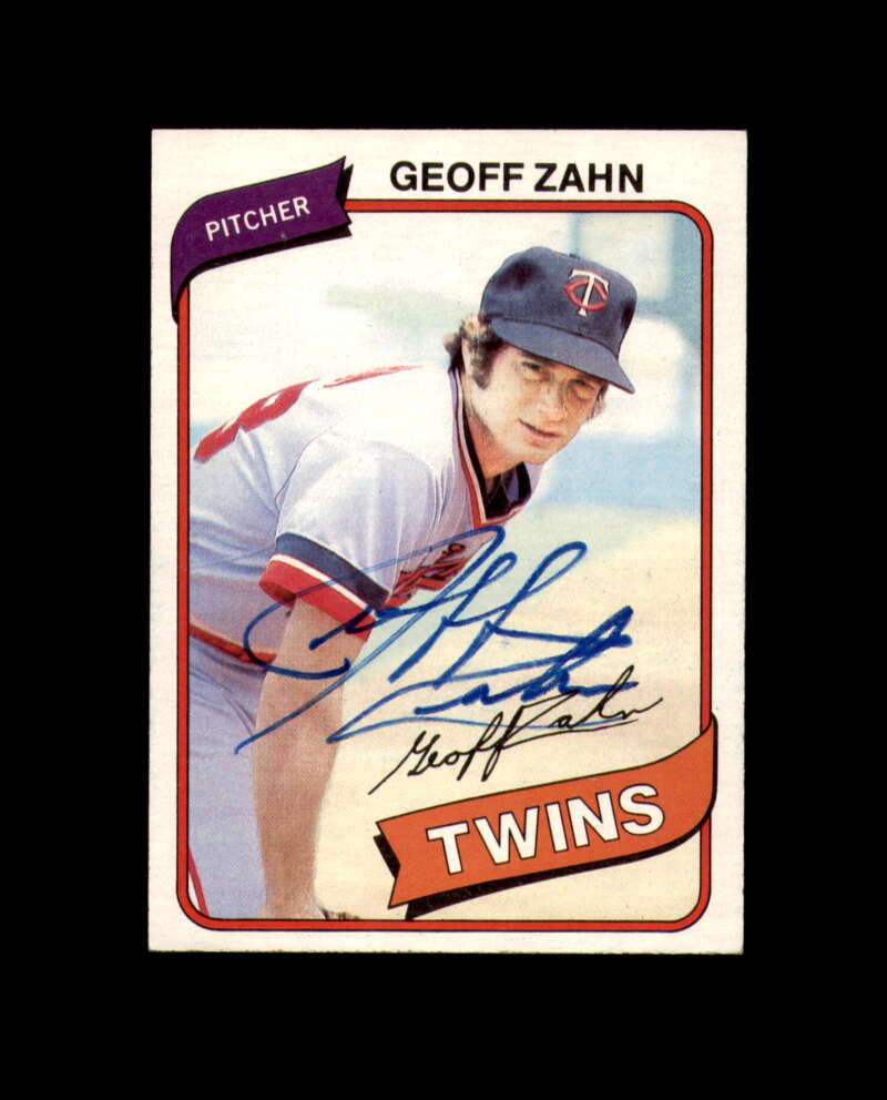 Geoff Zahn Signed 1980 Topps Minnesota Twins Autographed