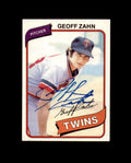 Geoff Zahn Signed 1980 Topps Minnesota Twins Autographed