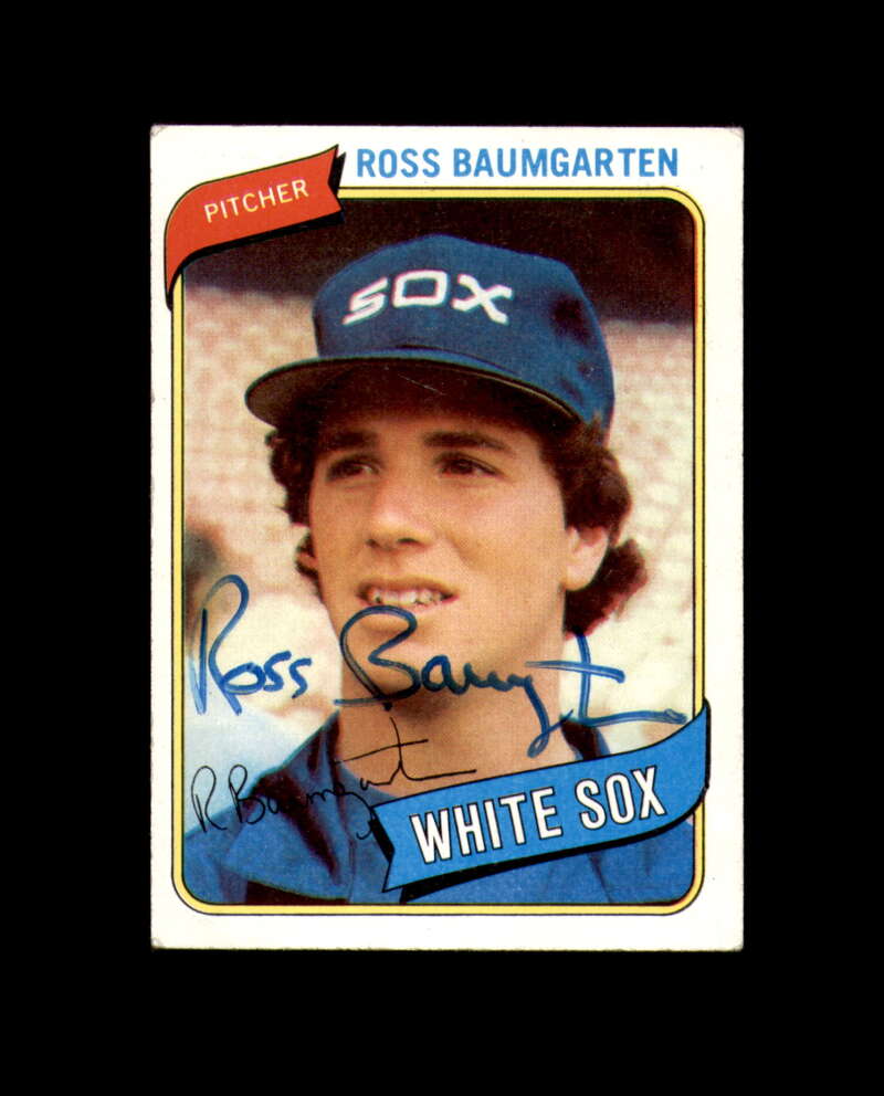 Ross Baumgarten Signed 1980 Topps Chicago White Sox Autograph