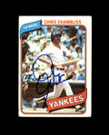 Chris Chambliss Signed 1980 Topps New York Yankees Autograph