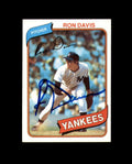Ron Davis Signed 1980 Topps New York Yankees Autograph
