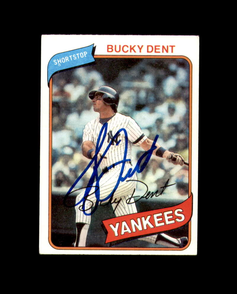 Bucky Dent Signed 1980 Topps New York Yankees Autograph