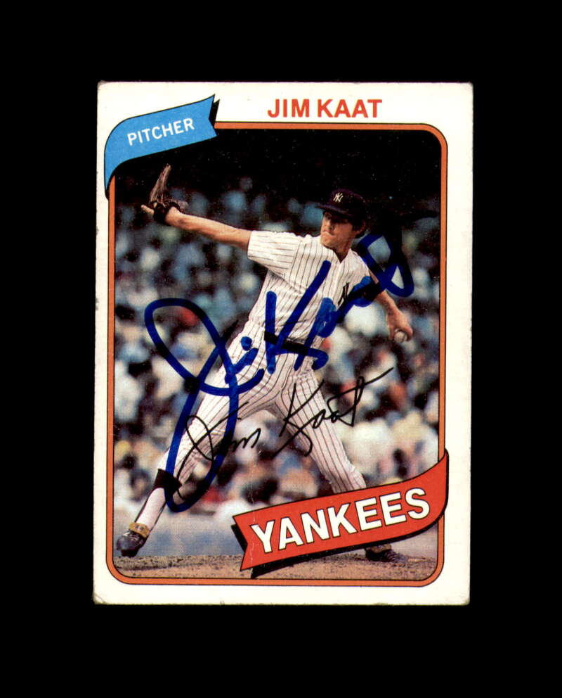 Jim Kaat Signed 1980 Topps New York Yankees Autograph