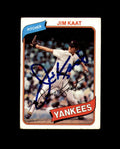 Jim Kaat Signed 1980 Topps New York Yankees Autograph