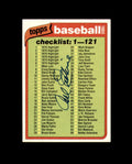 Carl Erskine Signed 1980 Topps Checklist Autograph