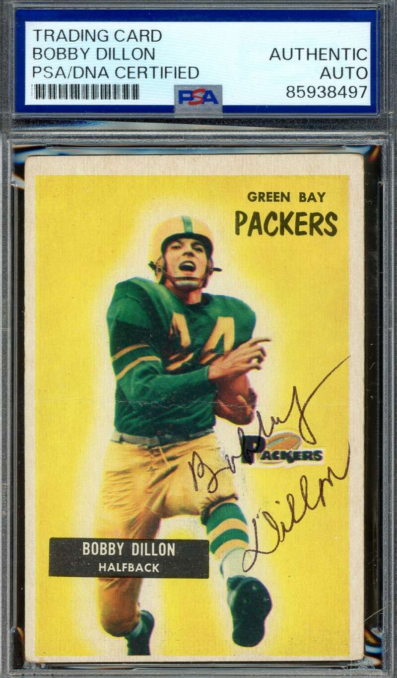 Bobby Dillon PSA DNA Vintage Signed 1955 Bowman Autograph