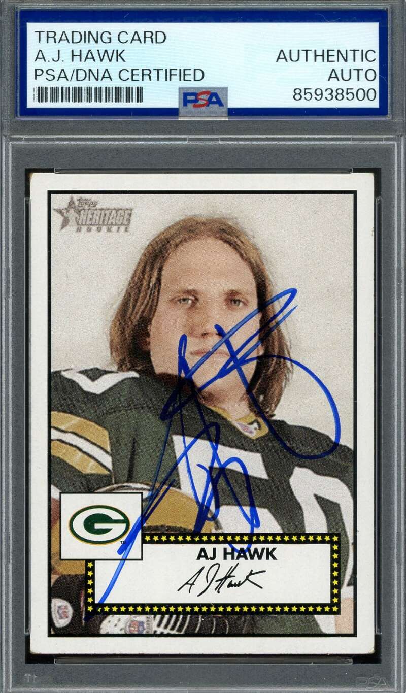 A.J. Hawk PSA DNA Signed 2006 Topps Heritage Rookie Autograph