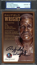 Rayfield Wright Gem Mint 10 PSA DNA Signed Hall of Fame Bust Postcard Autograph