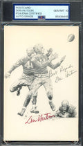 Don Hutson Gem Mint 10 PSA DNA Signed Hall of Fame Postcard Autograph