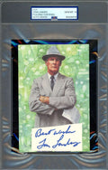 Tom Landry Gem Mint 10 PSA DNA Autograph Goal Line Art Card GLAC Cut Signed