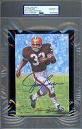 Jim Brown Gem Mint 10 PSA DNA Autograph Goal Line Art Card GLAC Signed