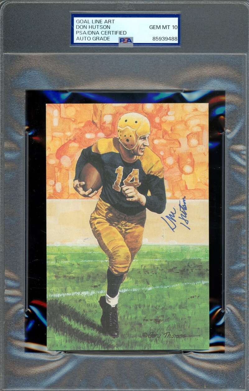 Don Hutson Gem Mint 10 PSA DNA Autograph Goal Line Art Card GLAC Signed