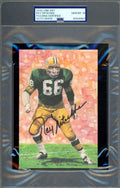 Ray Nitschke Gem Mint 10 PSA DNA Autograph Goal Line Art Card GLAC Signed